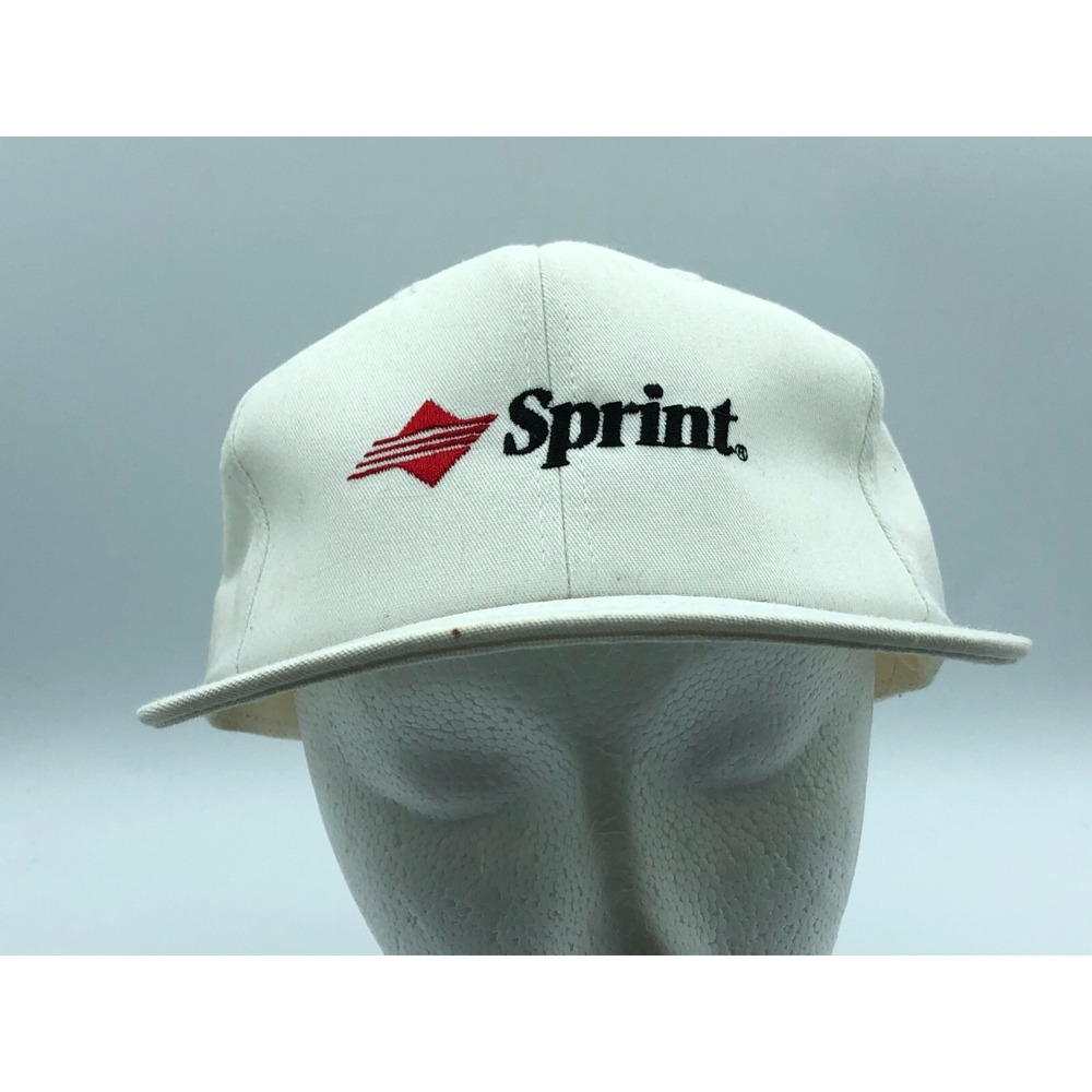 Vintage Sprint PCS Strapback Cap Hat‎ White Kproducts Made in USA